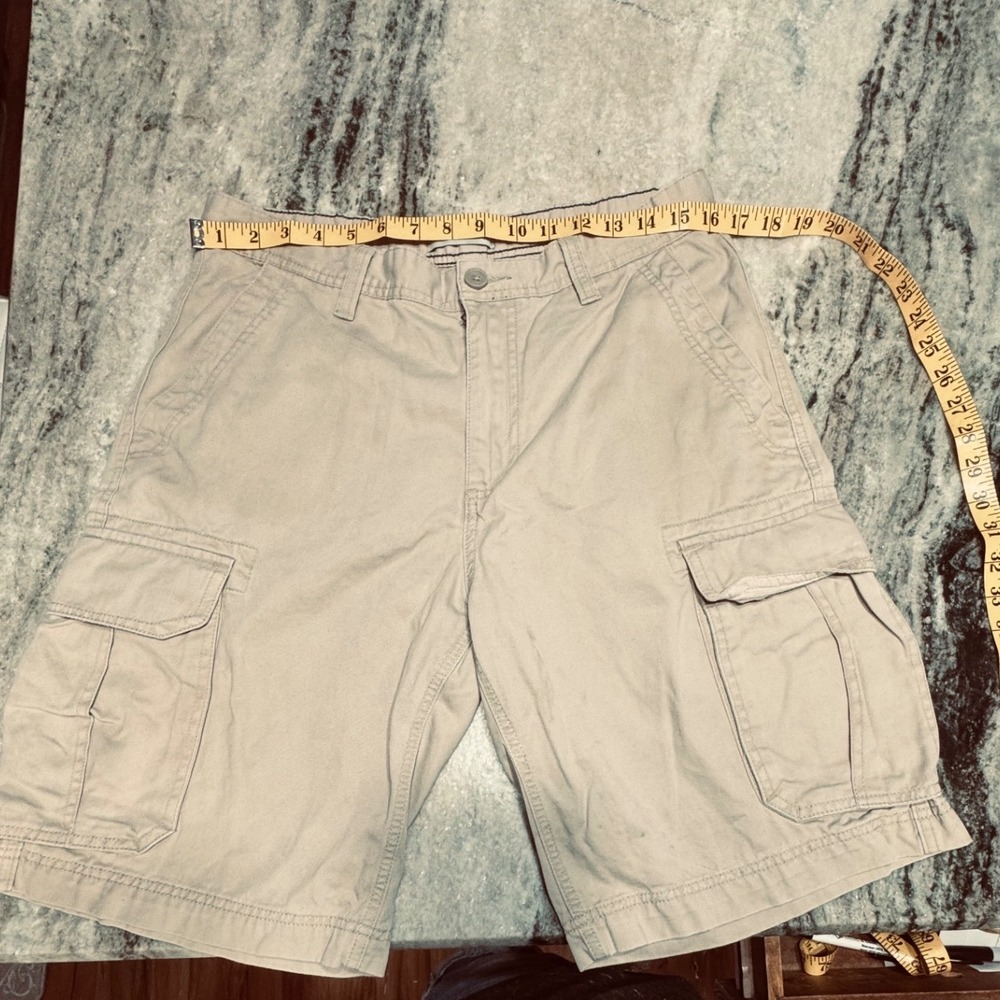 Sun River Cargo Shorts Mens 32 Tan Khaki Cotton Multi Pocket Utility 1275.14 - Picture 4 of 8